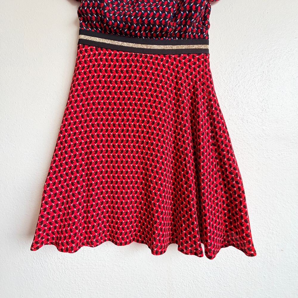 Anthropologie Maeve Amici Rabbit Colorblocked Twee Dress Size 4 MSRP $148 - Picture 7 of 11